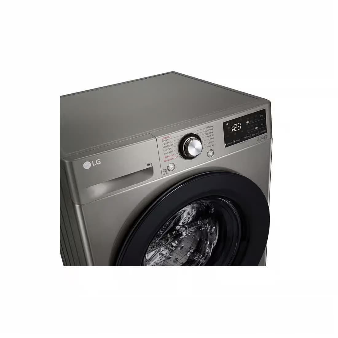 LG I Vivace Pro Front Load Automatic Washer, 8 Kg - Silver, F4R3TYG6P