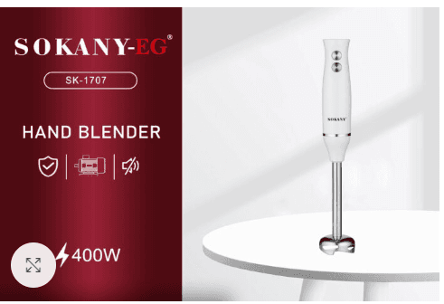 Sokany | Hand Blender, 400 Watt, White, SK-1707