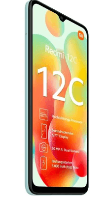 Xiaomi Redmi 12C Dual SIM, 128GB, 6GB RAM, 4G LTE - Mint Green