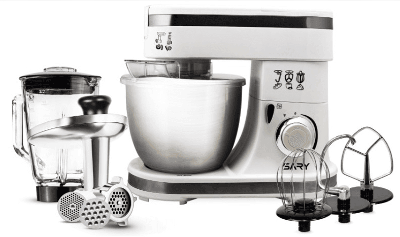 Sary I Food Processor, 1200 Watt, 6.5 Liter - Silver, SRKMW-21007