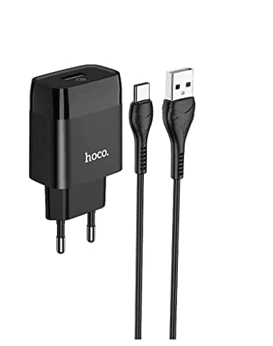 HOCO C72Q Glorious single port QC3.0 charger set(Type-C)(EU) black