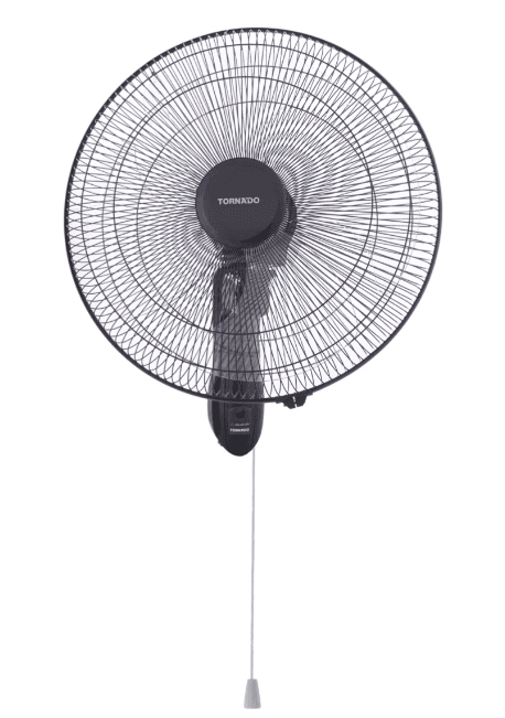 مروحة حائط تورنيدو، 18 بوصة، اسود- TWF-18