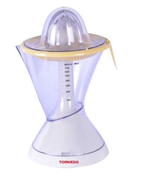 TORNADO Citrus Juicer 40 Watt, 0.8 Liter, White TCJ-40S