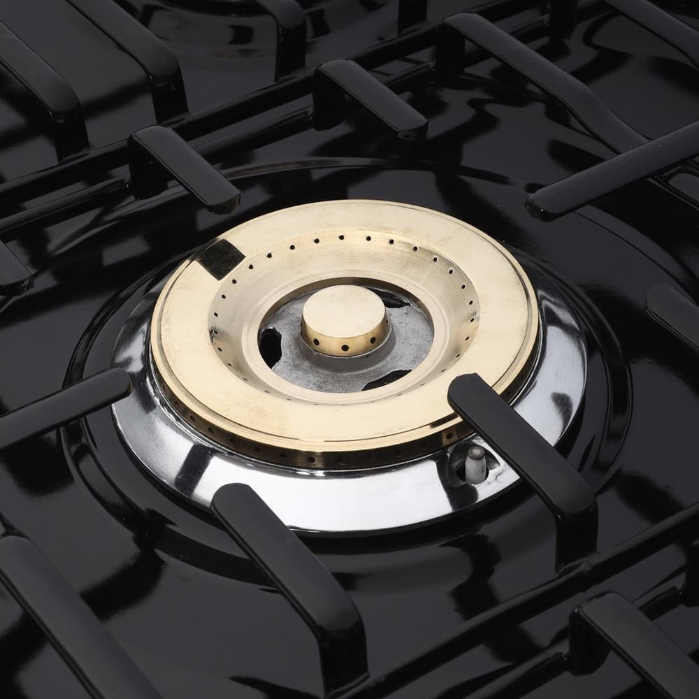  First Cook Stove, 5 Burners, Self Ignition, 80×60 cm - Black Gold