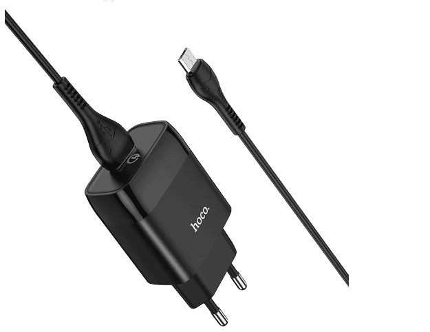 HOCO C72Q Glorious single port QC3.0 charger set(Type-C)(EU) black