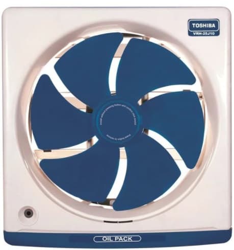 TOSHIBA Kitchen Ventilating Fan 25cm x 25cm In Dark Blue Or Off White Color With Oil Drawer , 170010002