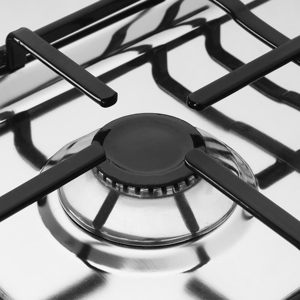 Long Life | Economical Stove, 4 Burners, 55×55 cm - White Black